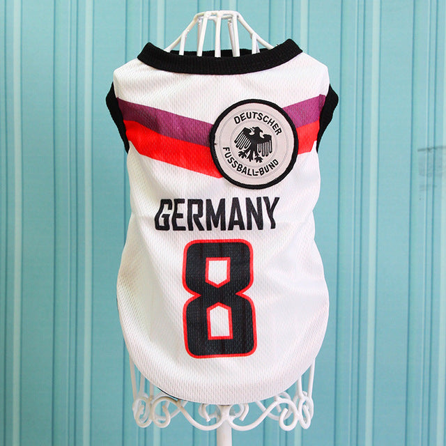 2018 World Cup Football Soccer Jersey Pet Dog Cool Cat Sport Vest