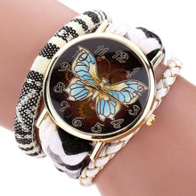 Retro Leather Women Butterfly Watch