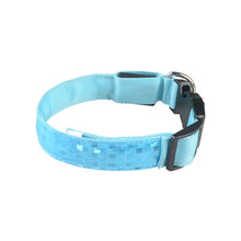 Night Safety LED Pet Dog Collar Luminous Lattice Necklace Light Collar