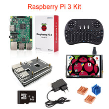 Raspberry Pi 3+3.5 inch LCD Touch Screen+8G SD Card+Wireless Remote Keyboard+5 layer Case+Heat Sink+Power Adapter your full microcomputer