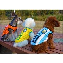 2018 World Cup Football Soccer Jersey Pet Dog Cool Cat Sport Vest Summer Breathable Dogs Vests Sportswear Football Clothes Spain