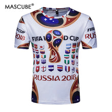 2018 Russia T-shirt Men/Women 3D Print Flag Slim Fit Short Sleeve T Shirt Soccer Jerseys World Cup Tees Tops