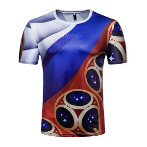 2018 Russia T-shirt Men/Women 3D Print Flag Slim Fit Short Sleeve T Shirt Soccer Jerseys World Cup Tees Tops