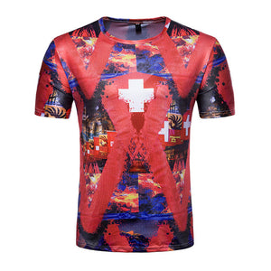 2018 Russia T-shirt Men/Women 3D Print Flag Slim Fit Short Sleeve T Shirt Soccer Jerseys World Cup Tees Tops