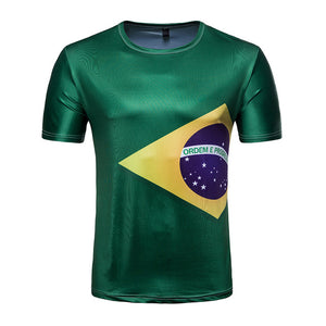 2018 Russia T-shirt Men/Women 3D Print Flag Slim Fit Short Sleeve T Shirt Soccer Jerseys World Cup Tees Tops